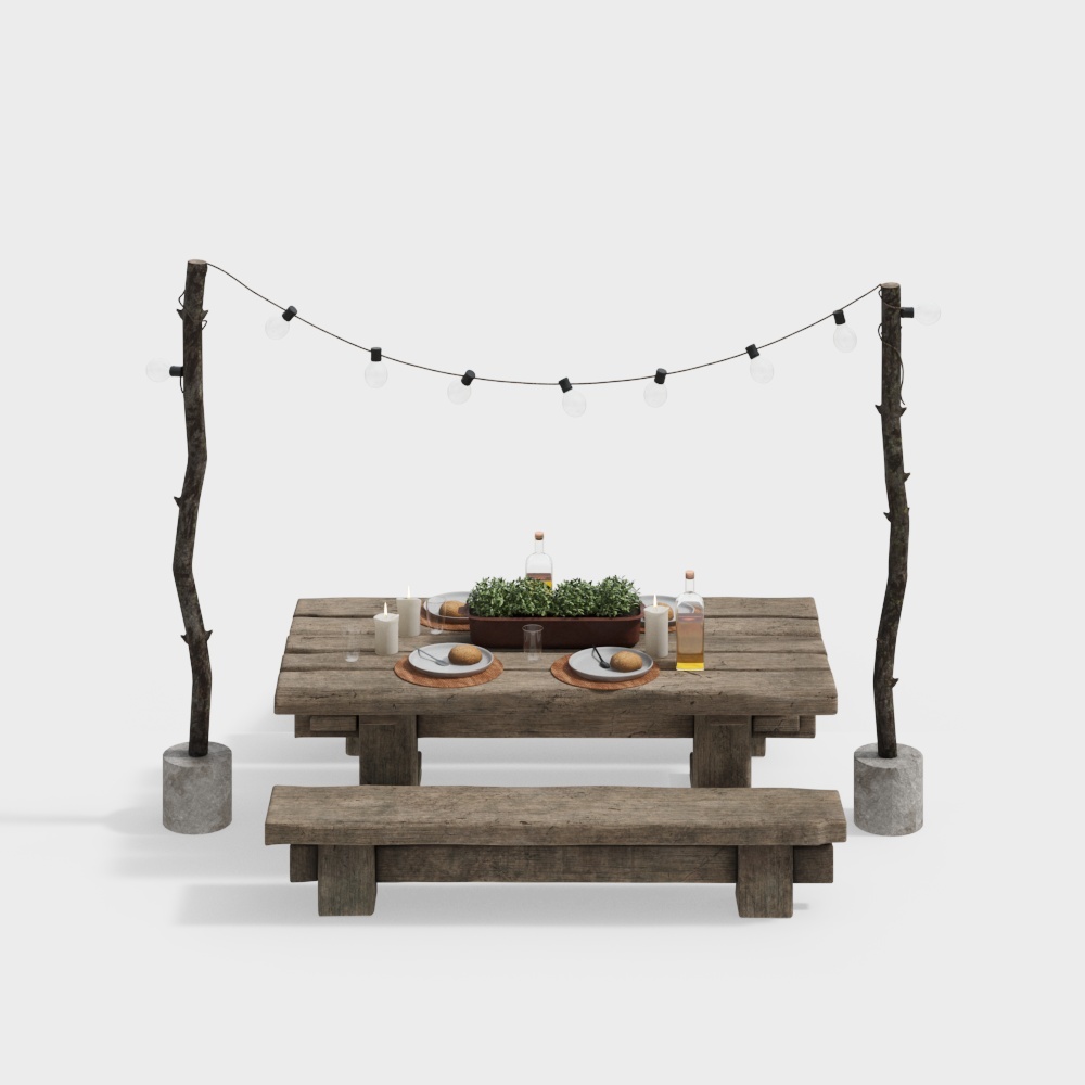 Chaise de table brune