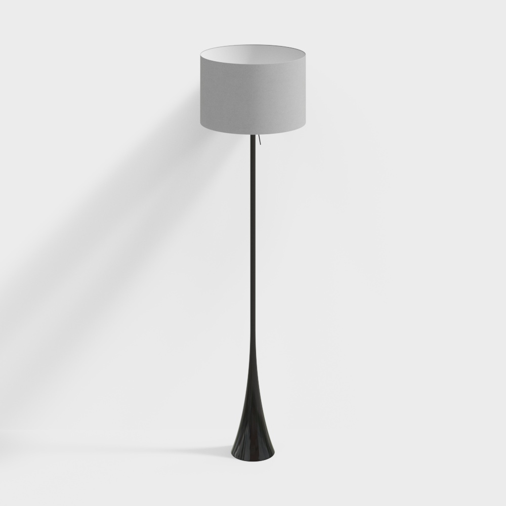 Lámpara de pie gris