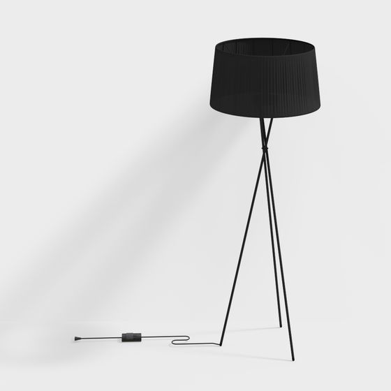 Напольная лампа черного цвета