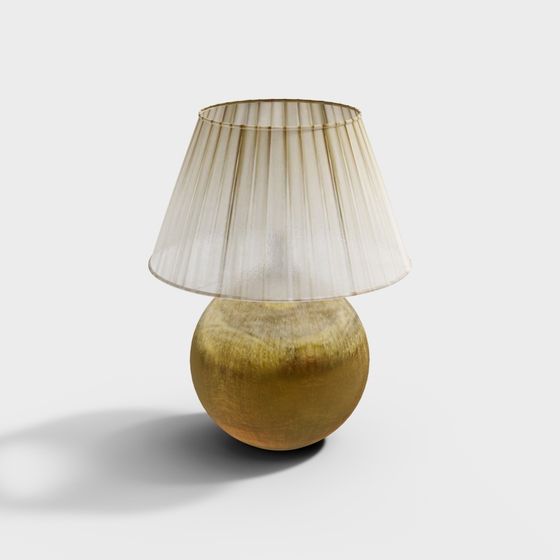 Elegant Low-Poly Table Lamp 3D model