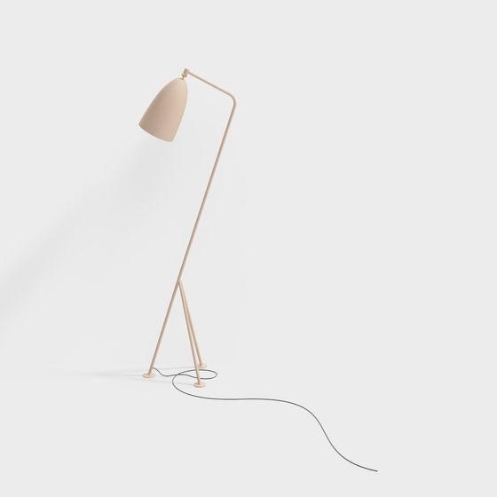 Stylish Low-Poly Floor Lamp 3D model