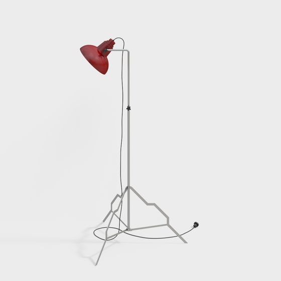 Contemporary Low-Poly Floor Lamp 3D model