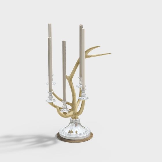 Antler Candle Holder 3D Model