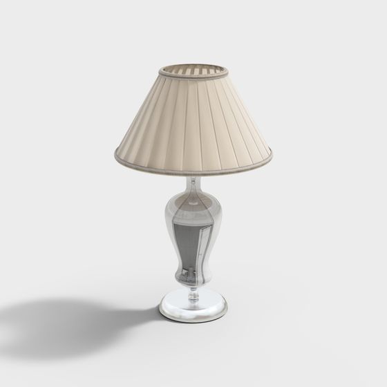 Elegant Low-Polygon Table Lamp 3D Model