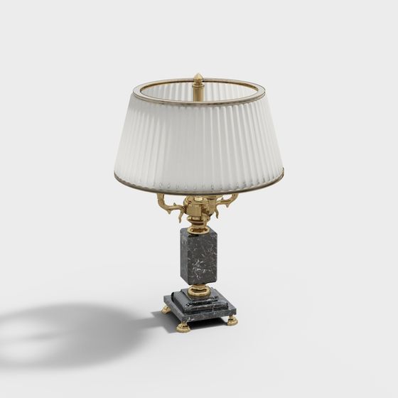 Elegant Low-Poly Table Lamp 3D model