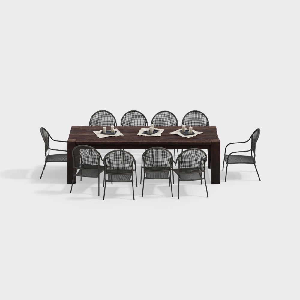 Table à manger marron