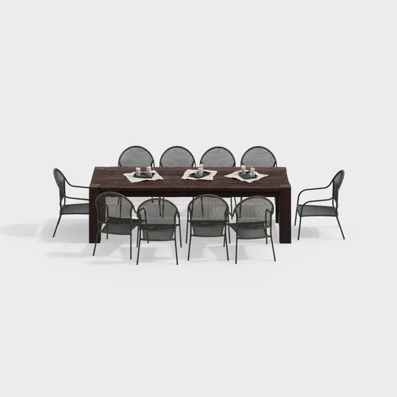 Table à manger marron