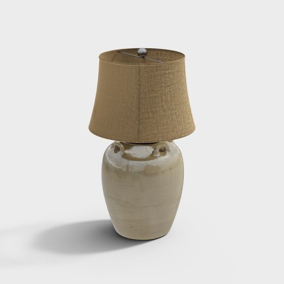 Elegant Low-Poly Table Lamp 3D model