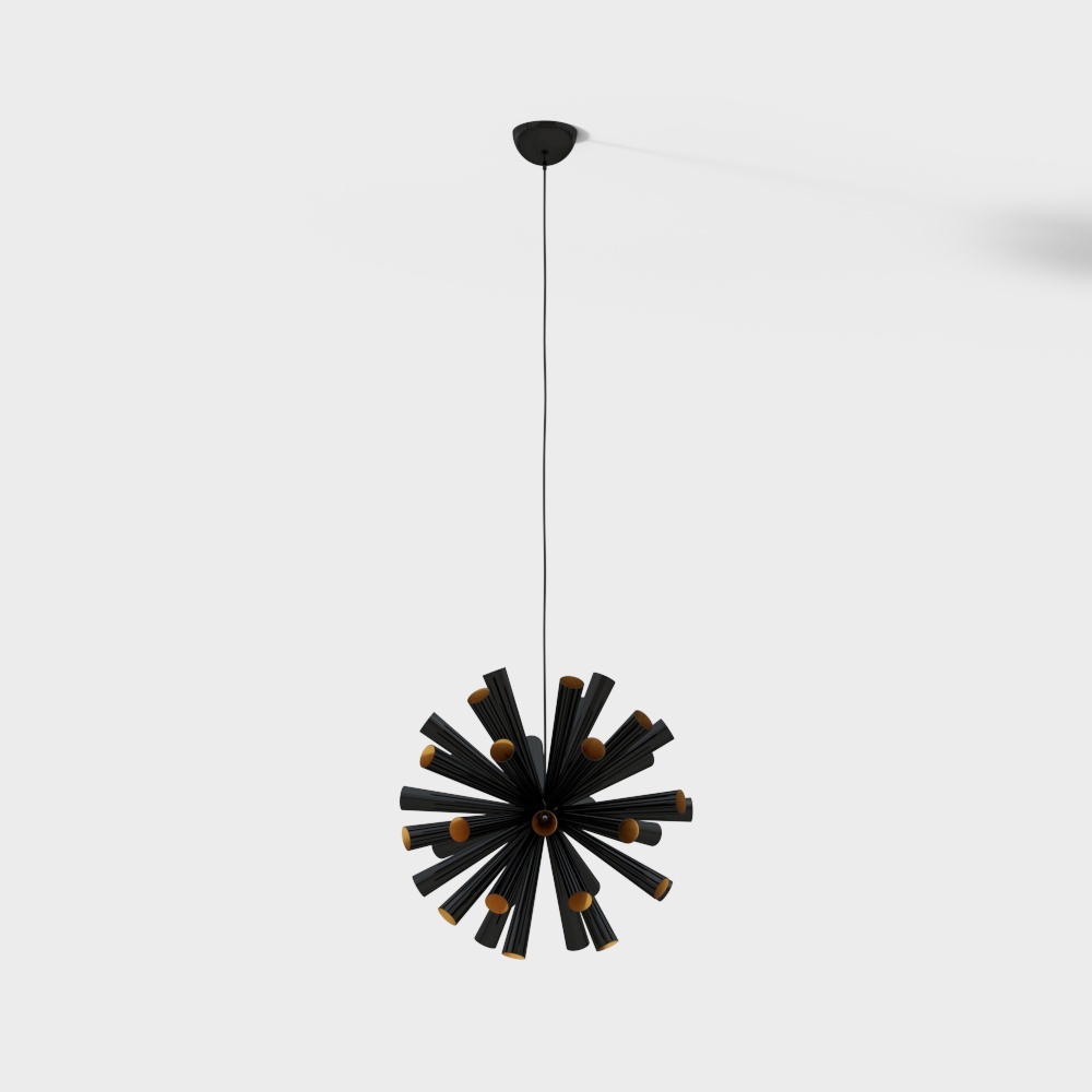 a chandelier  black
