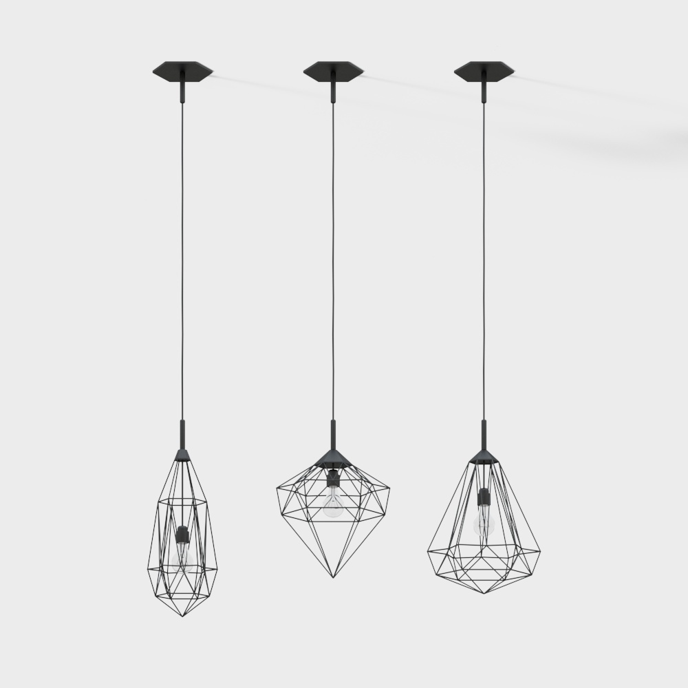 a chandelier  black