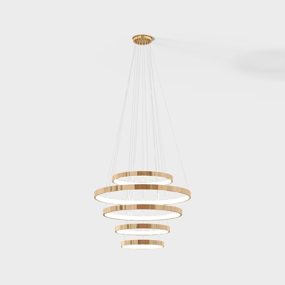 Circular Light Play 3D model Pendant Lamp