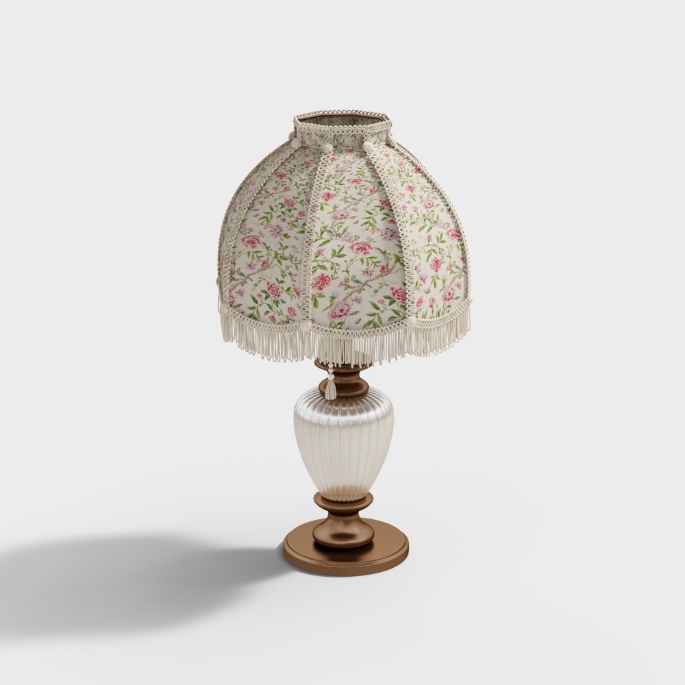 Charming Retro Table Lamp 3D model
