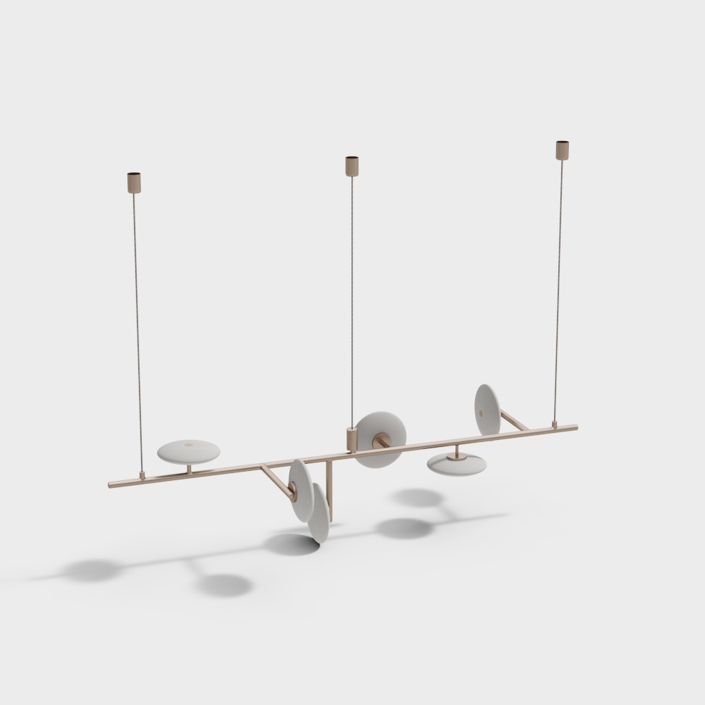 Elegant Minimalist Pendant Light 3D model