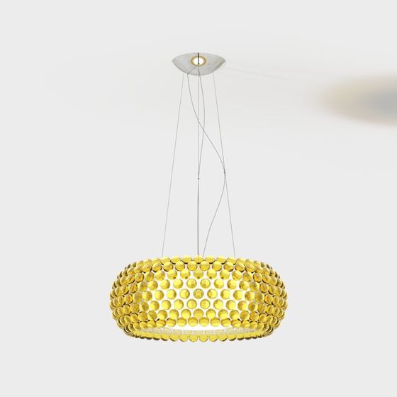 Elegant Low-Poly Chandelier 3D model