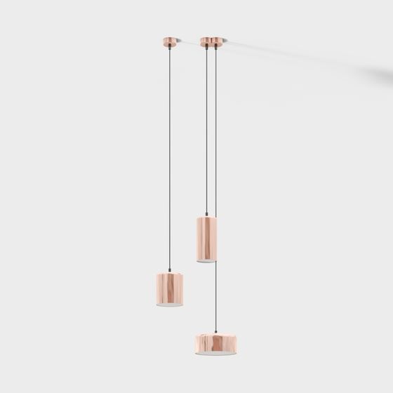 Elegant Low-Poly Pendant Lamp 3D model