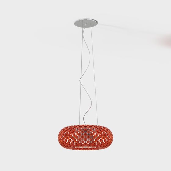 Vibrant Low-Poly Chandelier 3D model