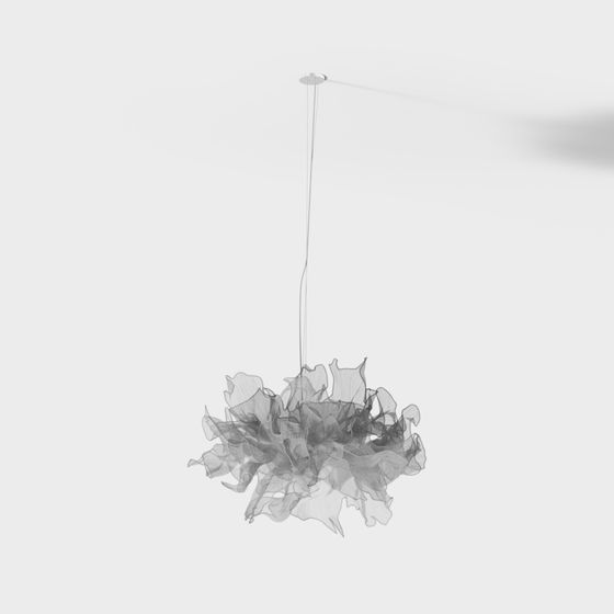 Feathered Light 3D model Chandelier