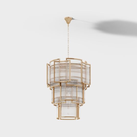 Stylish Chandelier 3D model for Modern Interiors