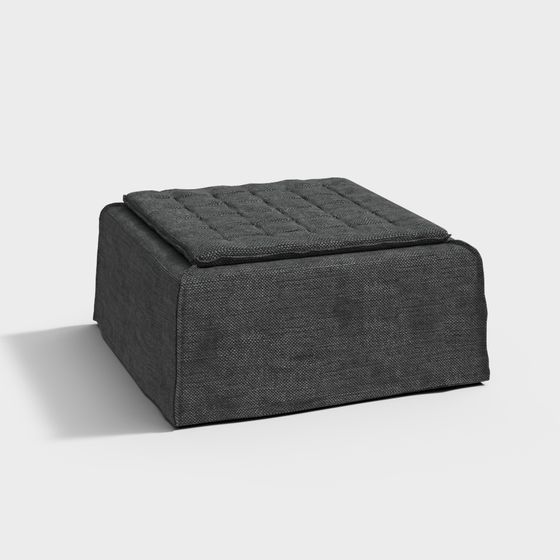 Contemporary Square Storage Stool 3D model