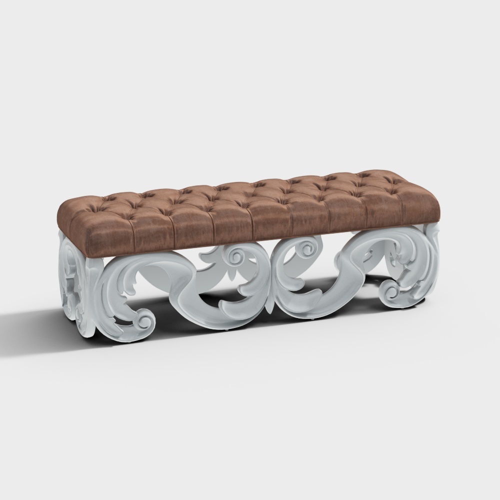 Elegant Bench 3D model for Modern Interiors