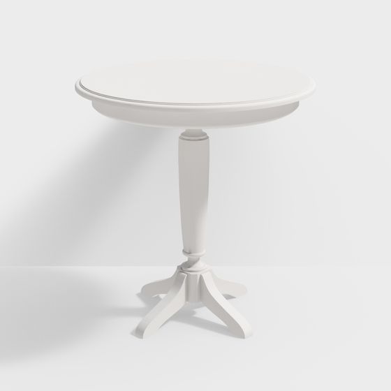 Elegant Low-Polygon Round Table 3D model