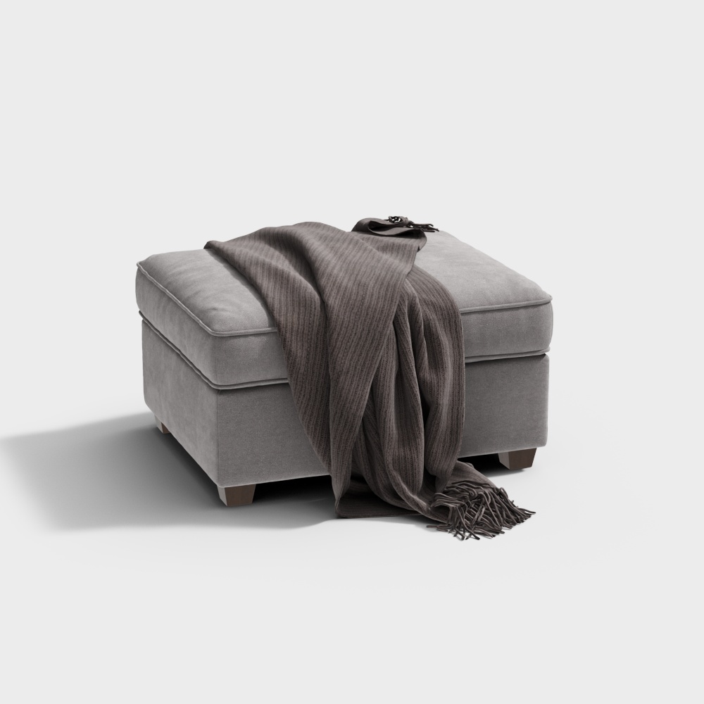 West Elm_Henry Ottoman grey