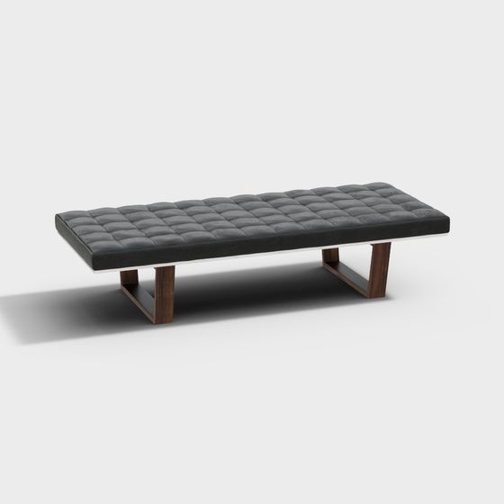 Contemporary Urban Leisure Bench 3D model