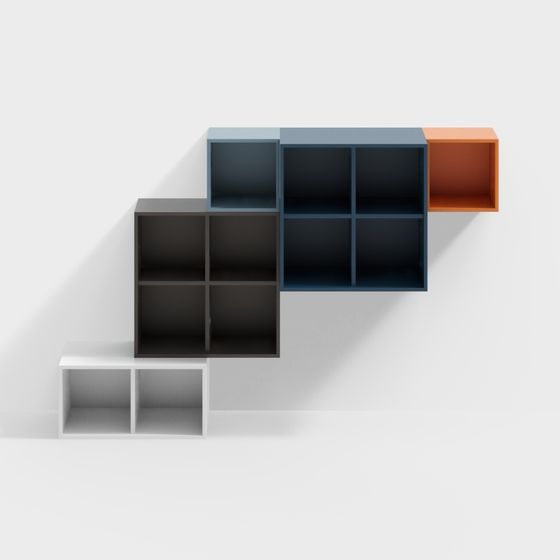 Modular Bookshelf 3D model