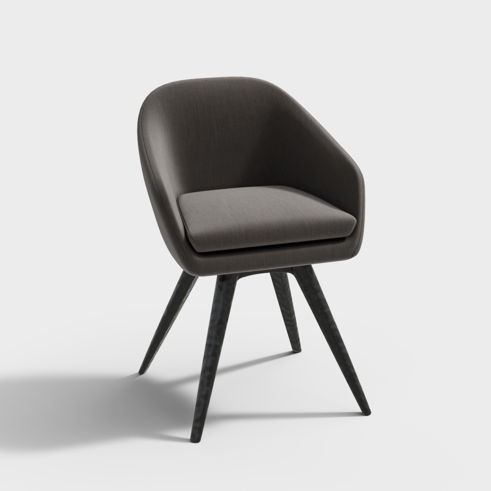 Aleria Upholstered Steel Swivel Chair-2