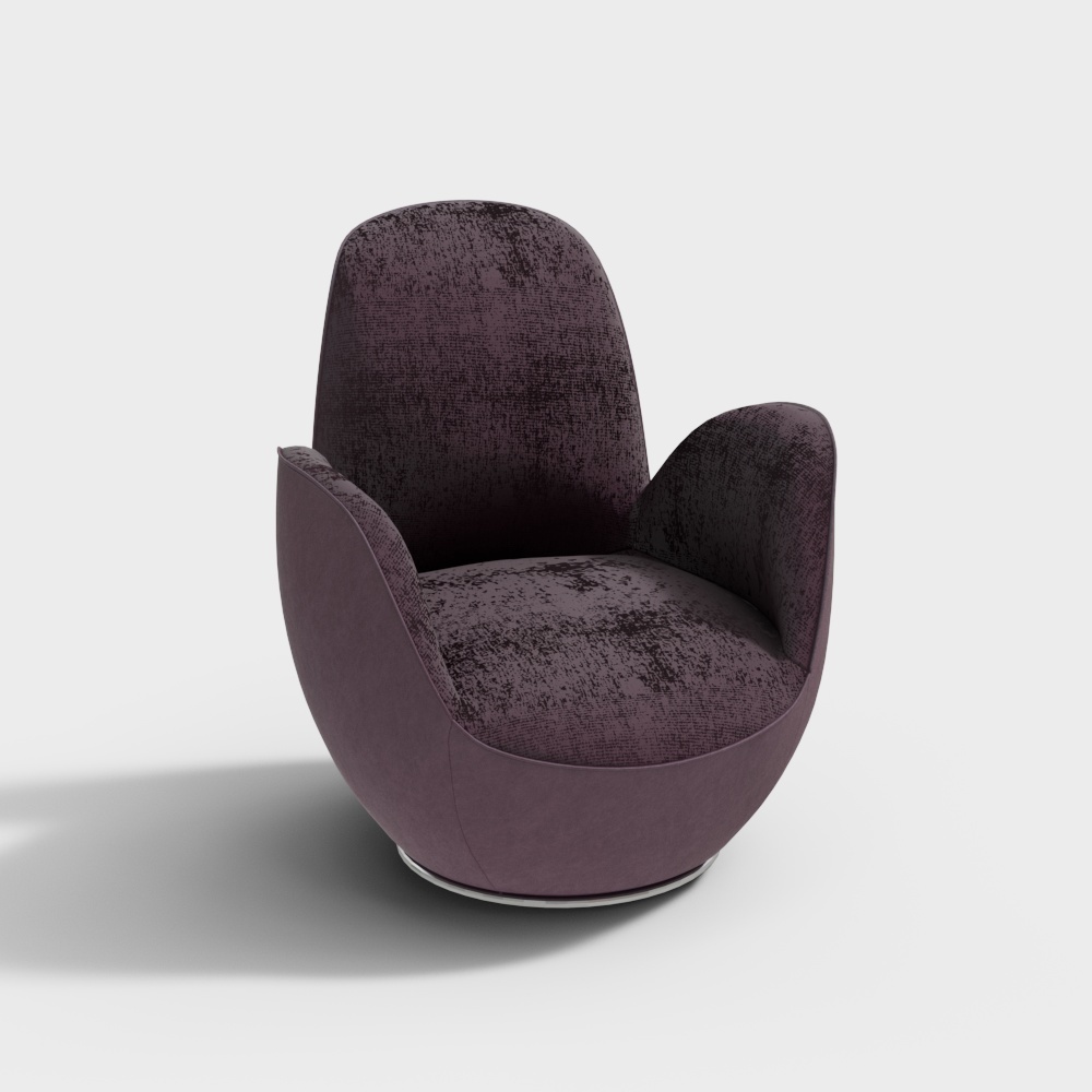 AIRCELL_FAUTEUIL_Leather sofa_chair_purpleilot