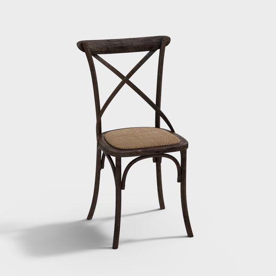 Vintage Crossback Chair 3D model