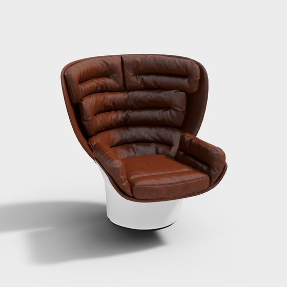 Elegant Low-Polygon Leisure Chair 3D model for Modern Spaces