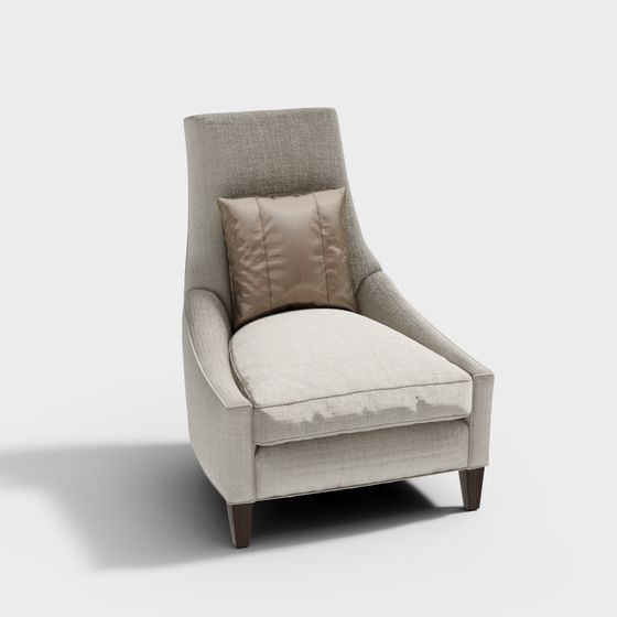 Charming Low-Poly Armchair 3D model for Modern Homes