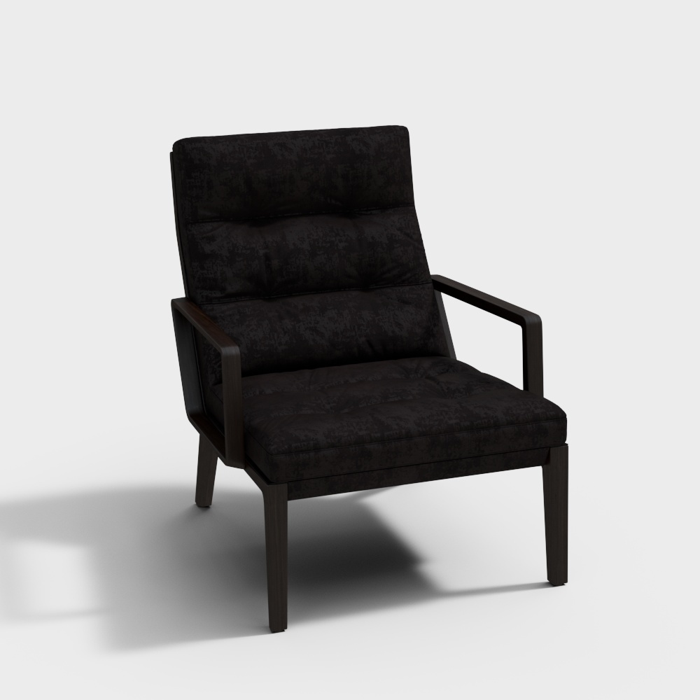 Andoo Lounge_Walter_Knoll_Sedia Divano in Pelle_nera