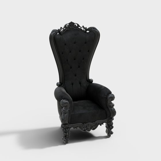 Gothic Throne 3D Model for Designers and Architects