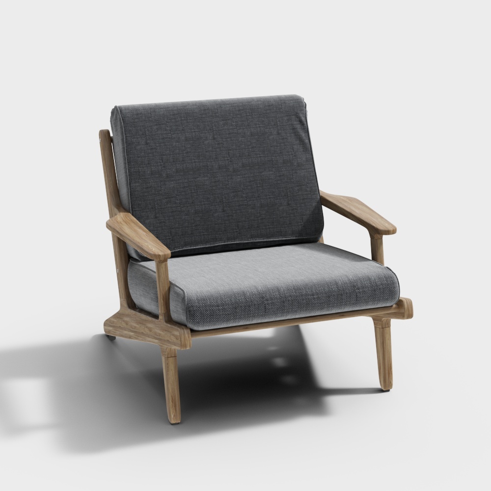 Серое кресло для отдыха Bay