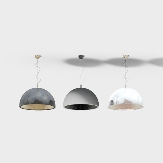 Contemporary Minimalist Pendant Lights 3D model