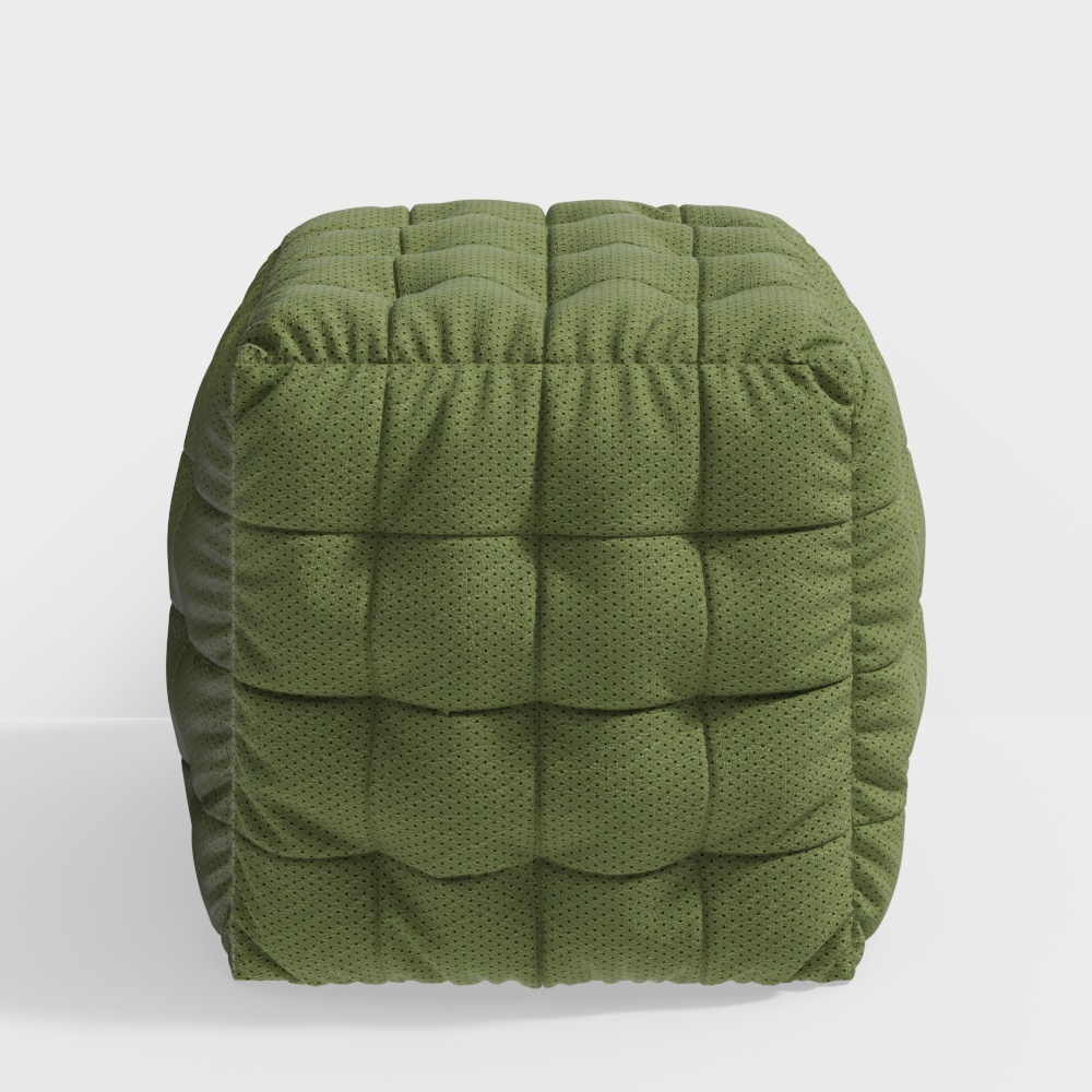 Ghế sofa vải xu hướng đương đại màu xanh Pouf W