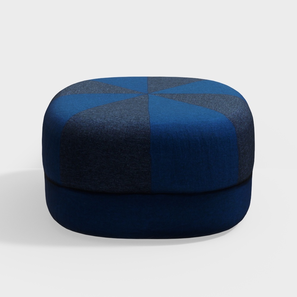 哥本哈根當代藍色布藝沙發椅Normann