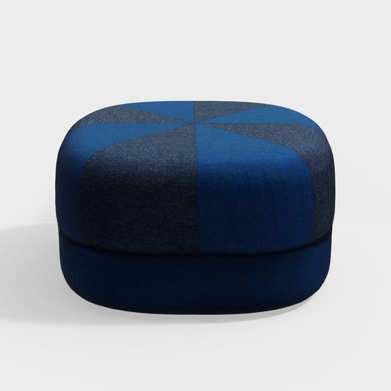 哥本哈根當代藍色布藝沙發椅Normann