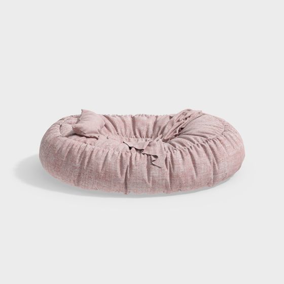Cozy Nest 3D Model - Low-Poly Round Pillow