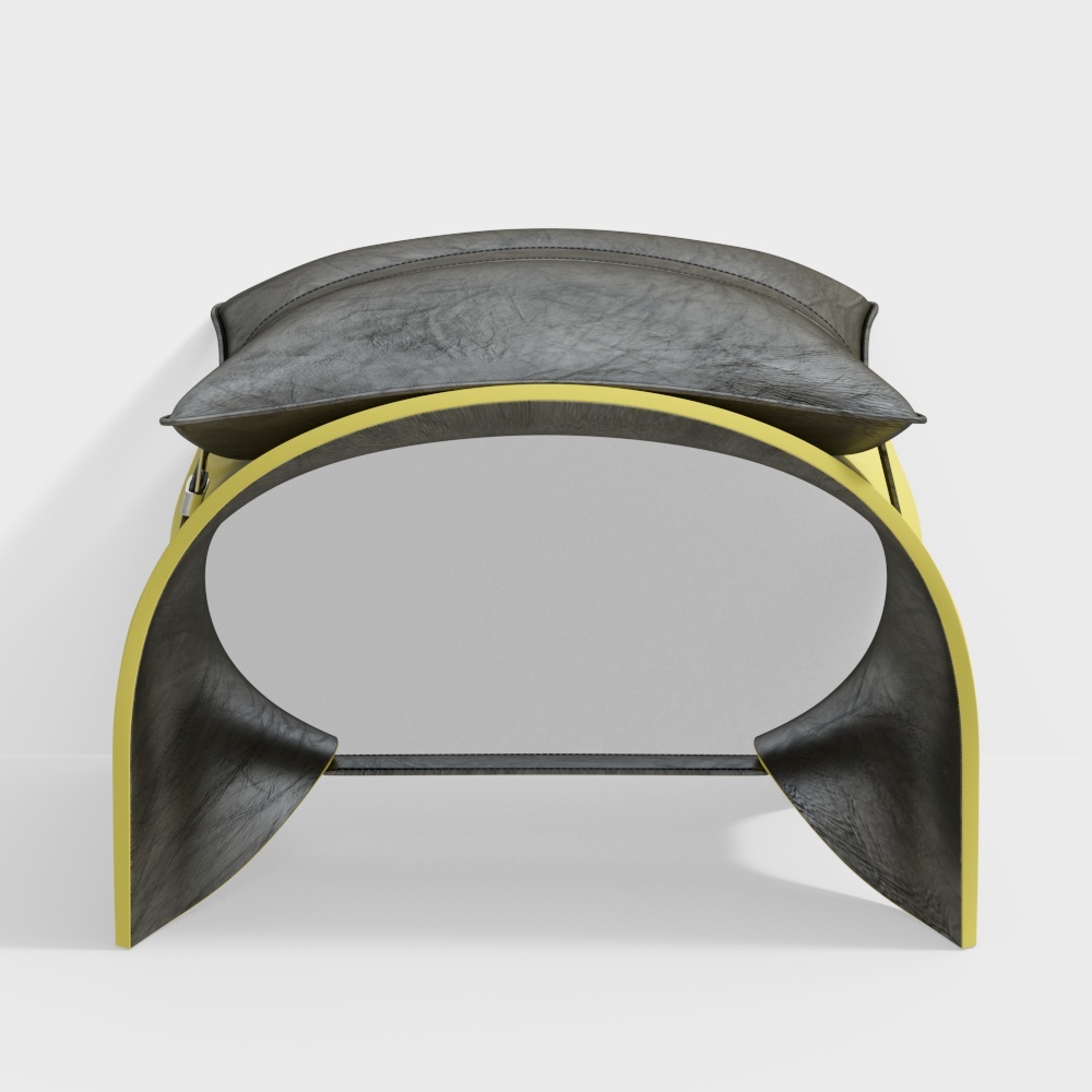 Modern Single Sofa 3D Model – Earth Tone Fabric