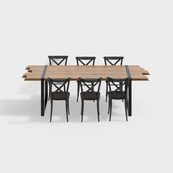 Ensemble de Table de Salle à Manger Zanotta Raw & Ton N ° 150