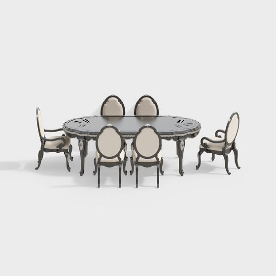 Elegant Dining Set 3D model