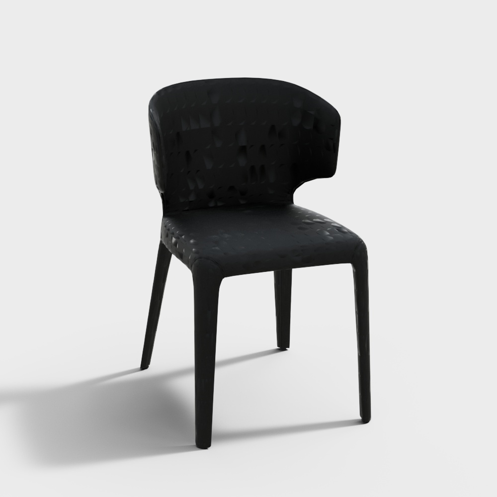 Fauteuil en cuir noir