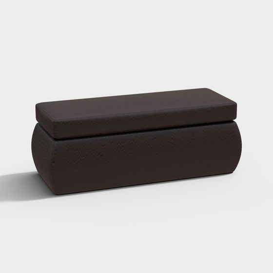 Modern Storage Ottoman 3D model
