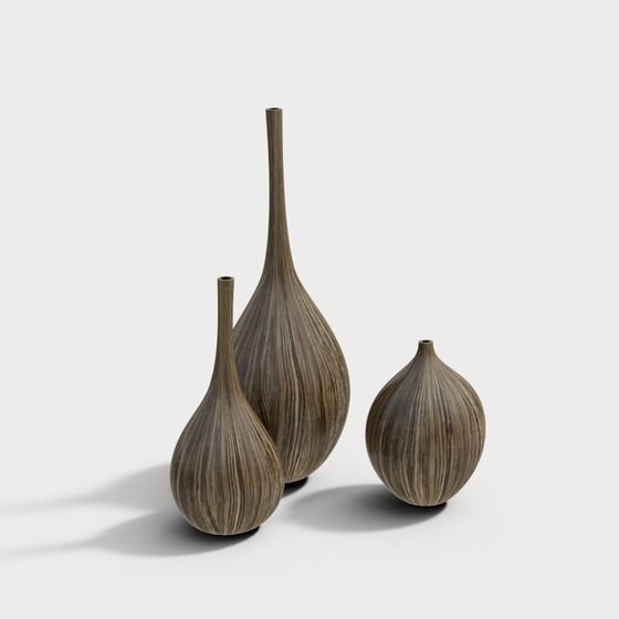 Flowline Art Vases 3D model