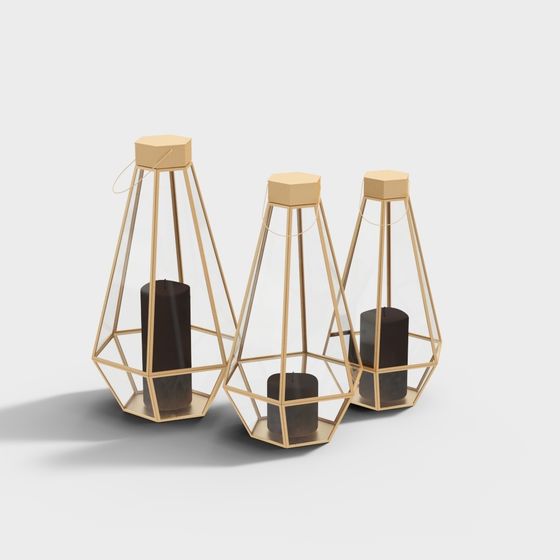 Geometric Candle Holder 3D model