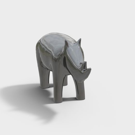 Realistic Rhino 3D Model for Creative Projects