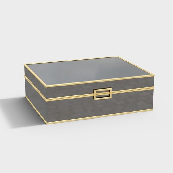 Elegant Marble-Inspired Storage Box 3D model